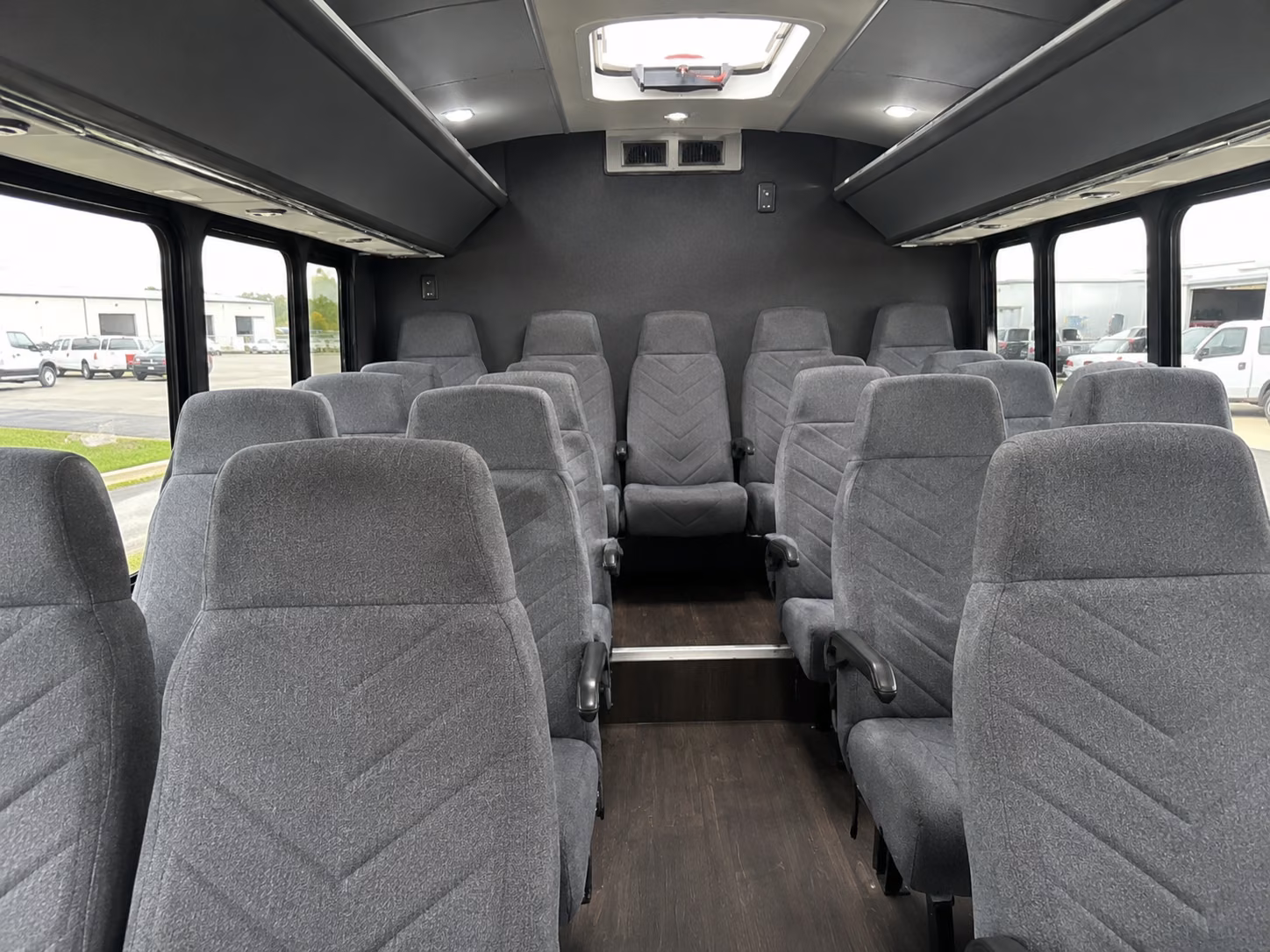 lubbock 18 passenger minibus inside