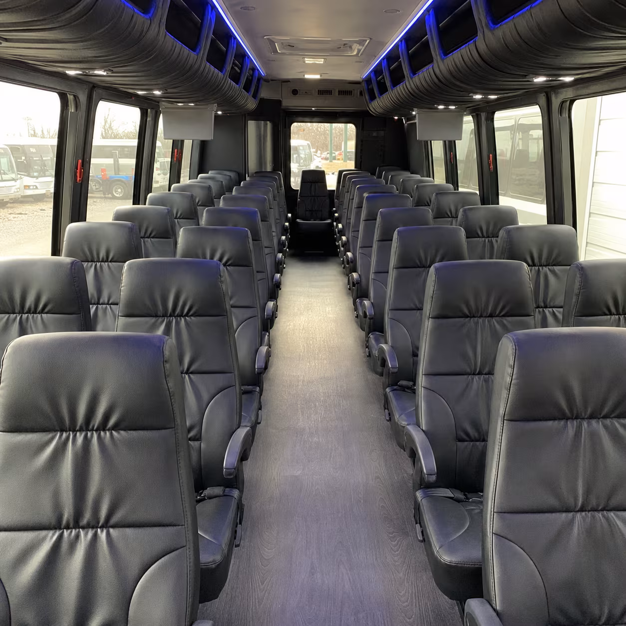 lubbock 25 passenger minibus inside