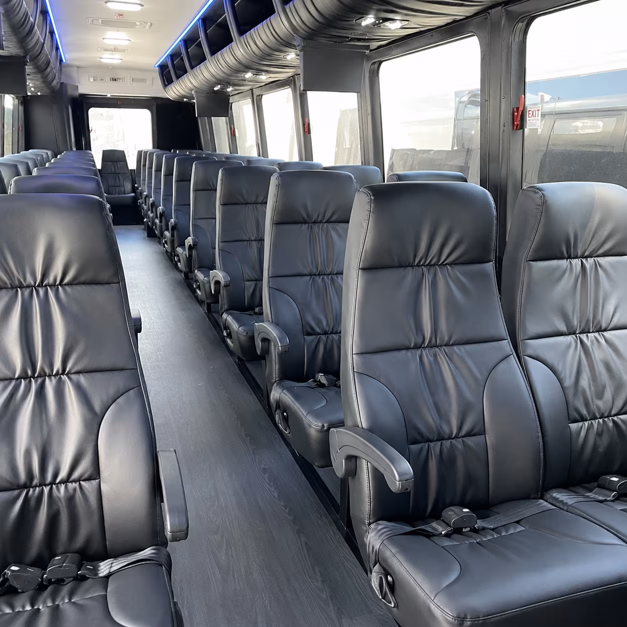 lubbock 28 passenger minibus inside