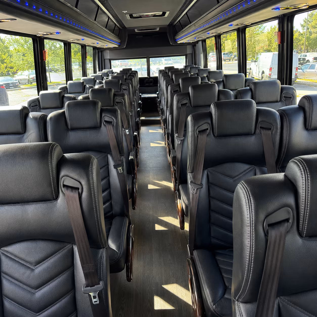 lubbock 35 passenger minibus inside