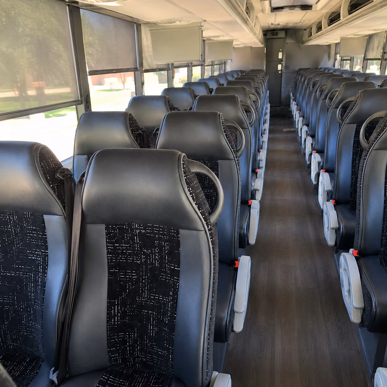 lubbock 56 passenger charter bus interior