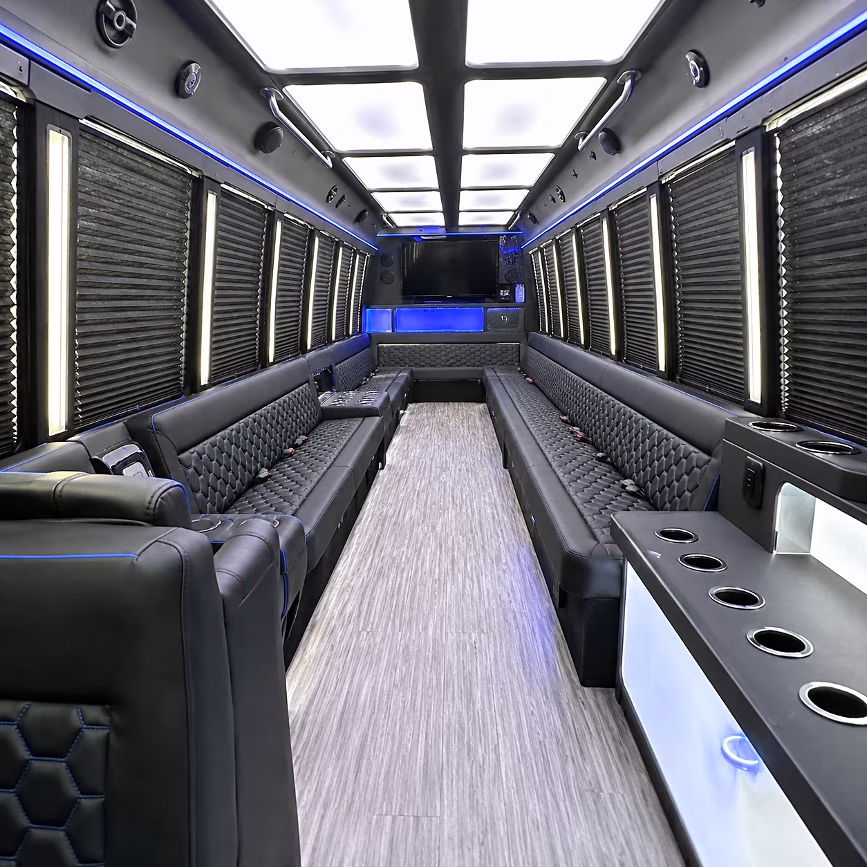 lubbock party bus interior